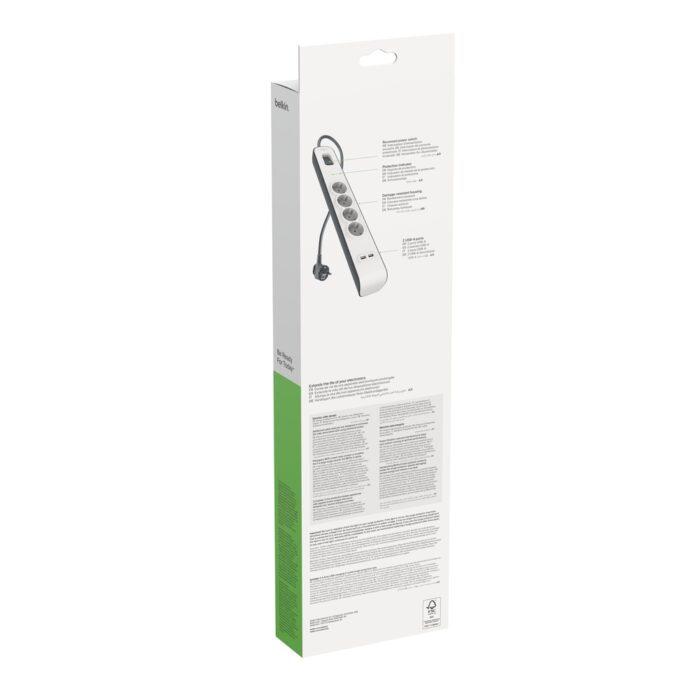 SURGE, 4 sockets, 525J, 2M, 2 USB-2.4A SHARED, updated version2 - Image 2