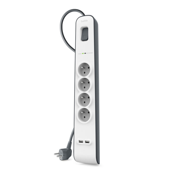 SURGE, 4 sockets, 525J, 2M, 2 USB-2.4A SHARED