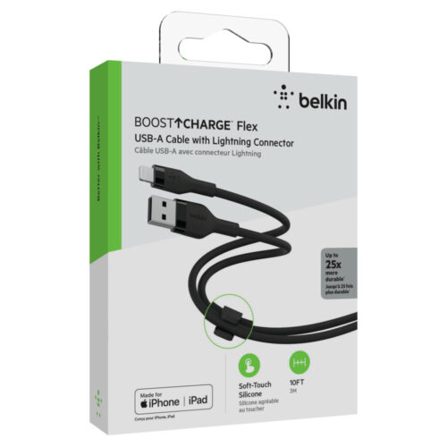 BOOST CHARGE™  USB-A to LTG_silicone, 3M, Blue