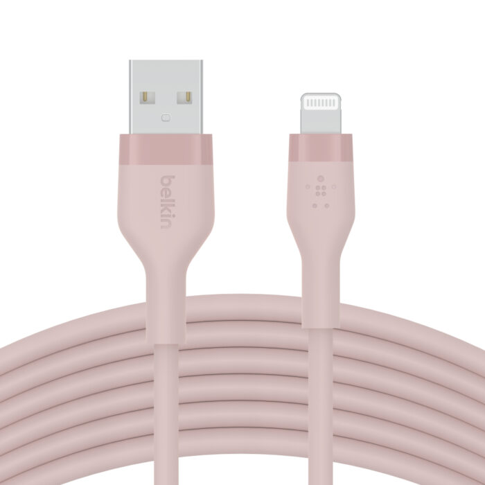 BOOST CHARGE™  USB-A to LTG_silicone, 3M, Pink - Image 2