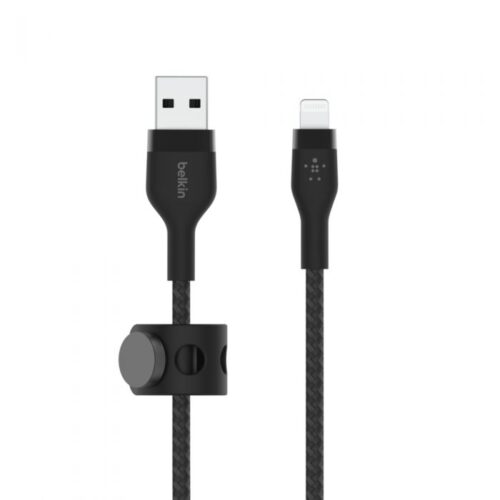 BOOST CHARGE™  USB-A to LTG_Braided silicone, 2M, Black