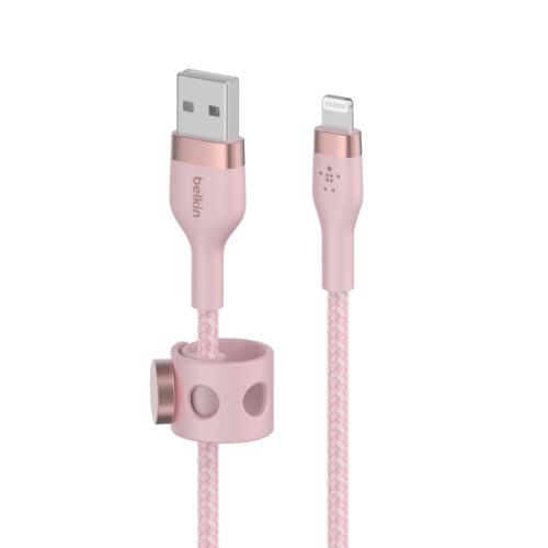 BOOST CHARGE™  USB-A to LTG_Braided silicone, 2M, Pink