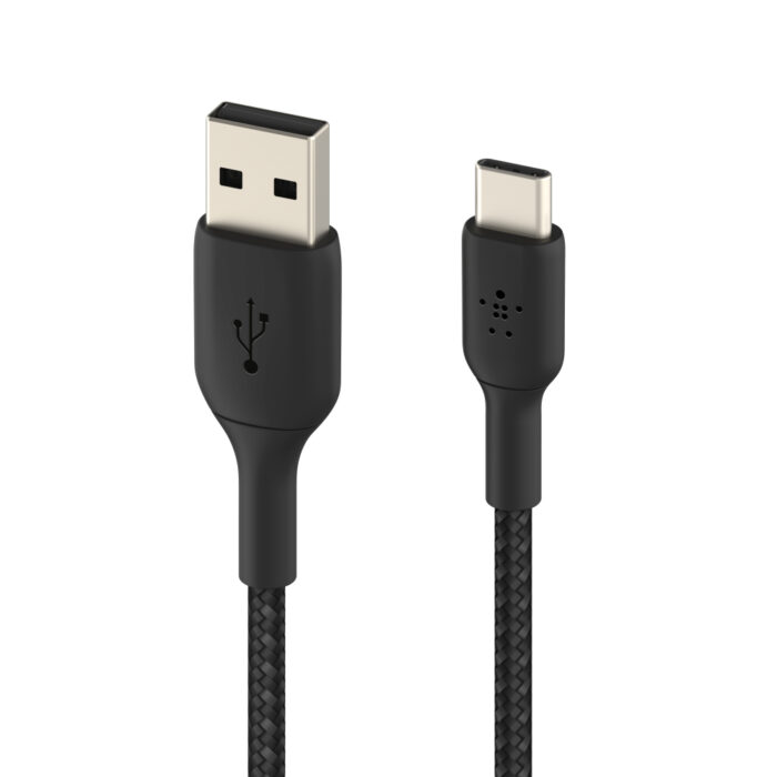 USB-A to USB-C Cable_Braided, 0,15M, Black - Image 3