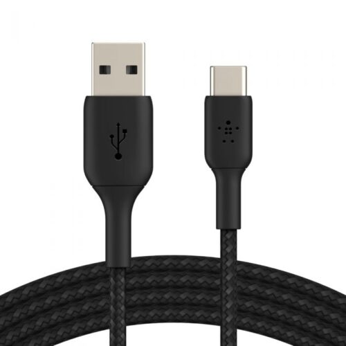 USB-A to USB-C Cable_Braided, 2M, Black