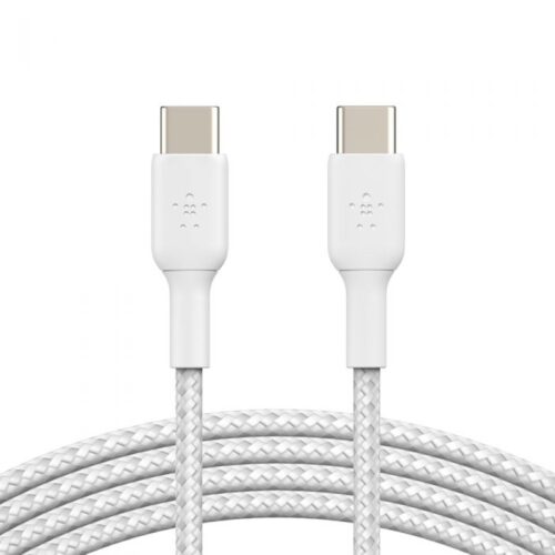 USB-C to USB-C Cable_Braided, 1M, White