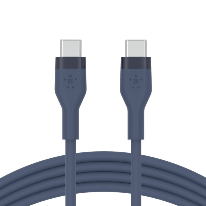 BOOST CHARGE™  USB-C to USB-C 2.0_silicone, 2M, Blue - Image 2
