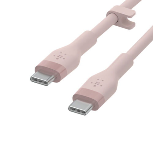 BOOST CHARGE™  USB-C to USB-C 2.0_silicone, 3M, Pink