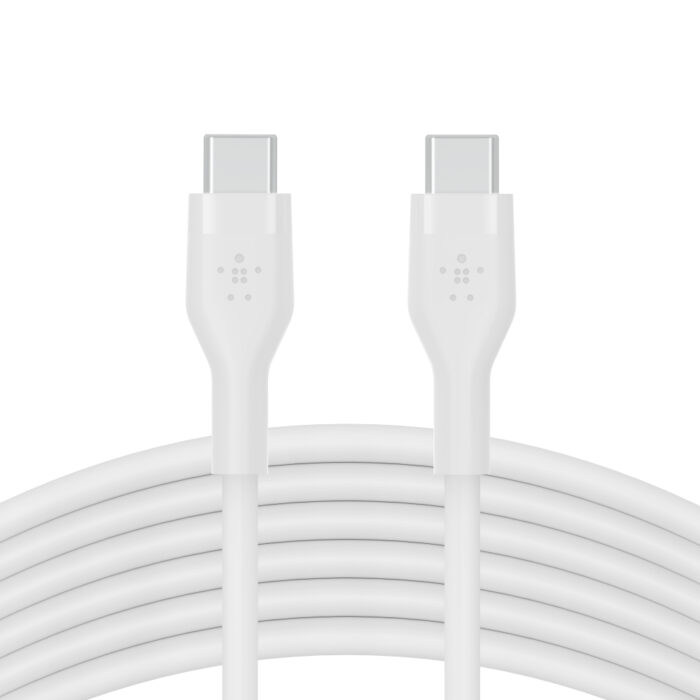 BOOST CHARGE™  USB-C to USB-C 2.0_silicone, 3M, White - Image 2