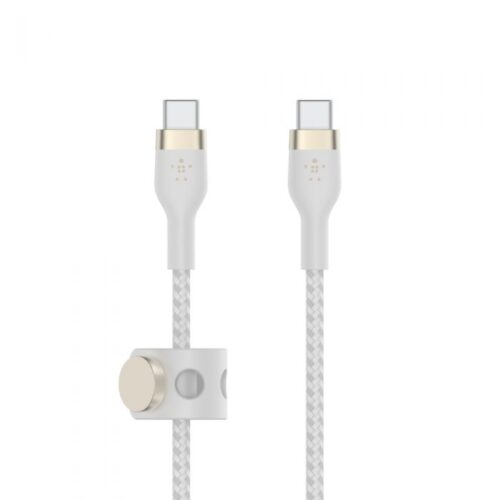 BOOST CHARGE™  USB-C to USB-C 2.0_Braided silicone, 1M, White