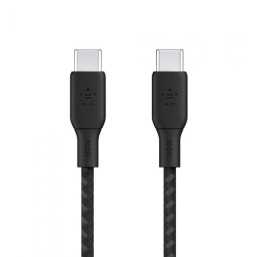 BOOST CHARGE™  USB-C to USB-C 2.0_Braided silicone, 2M, Black 100W