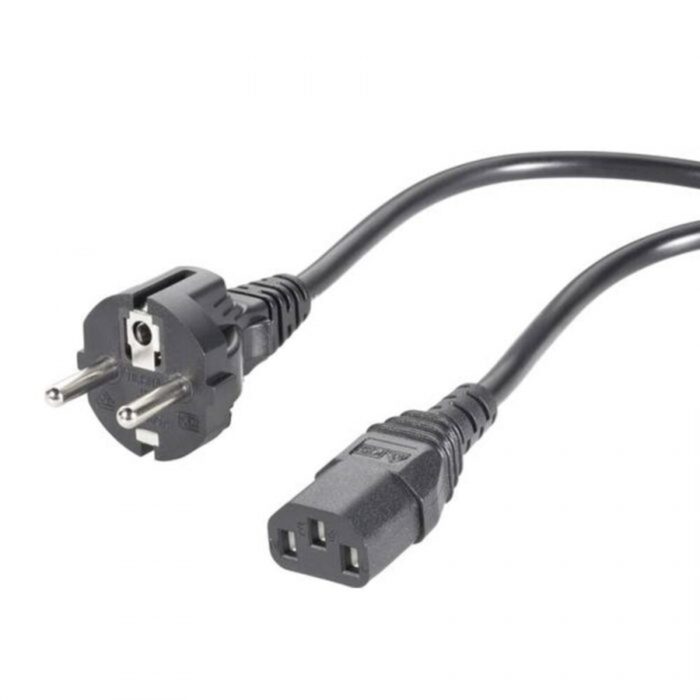 EUROPEAN MAINS LEAD CABLE, IEC F/EURO STYLE M; 1.8M