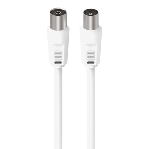 CABLE, ANTENNA, COAX, M/F ,5M ,75dB ,WHITE ,NICKEL-PLATED