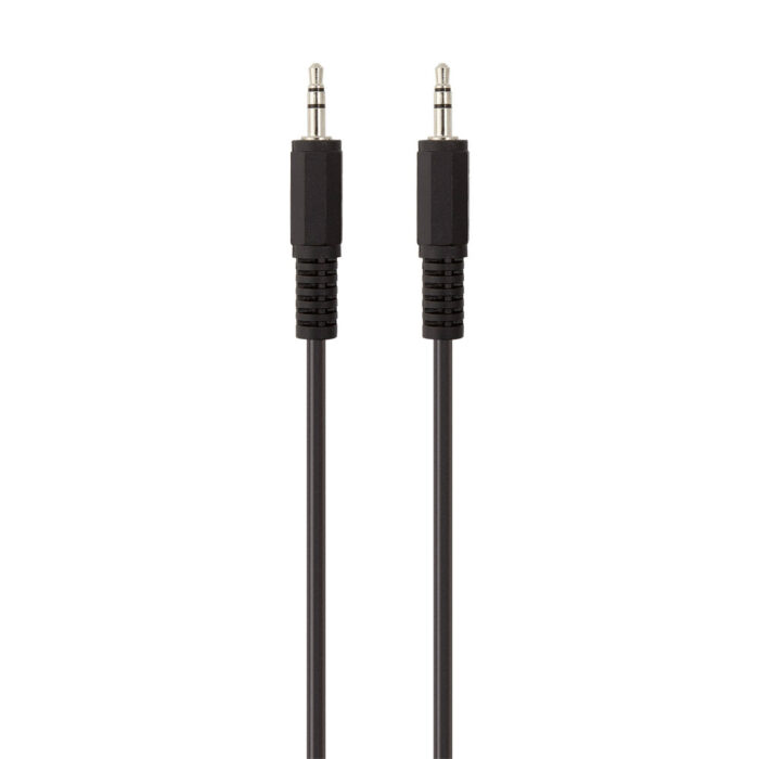 CABLE, AUDIO, 3.5mm, M/M, 2M, PORTABLE, BLACK, NICKEL