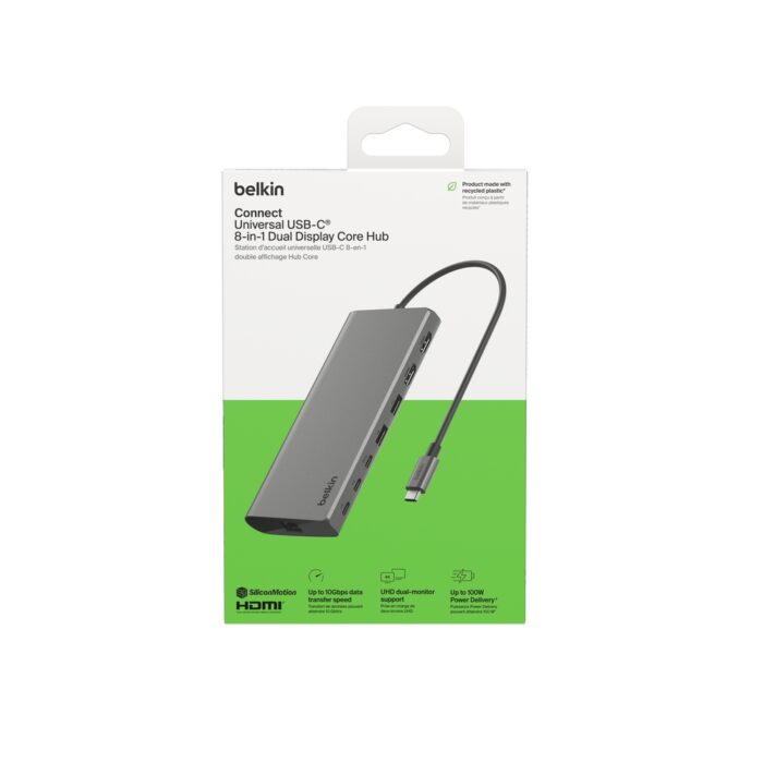 USB-C 8-IN-1 DUAL DISPLAY HUB
