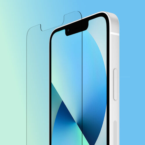 ScreenForce TemperedGlass Anti-Microbial Screen Protection for iPhone 13 Mini, EZ tray