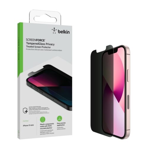 Tempered Privacy Glass Anti-Microbial iPhone 13 Μini, EZ tray