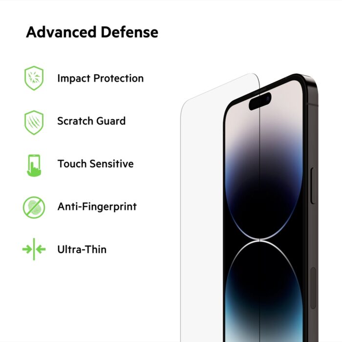 ScreenForce TemperedGlass Anti-Microbial Screen Protection for iPhone 14 Pro - Image 2