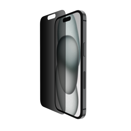 ScreenForce TemperedGlass Privacy Anti-Microbial Screen Protection for iPhone 15/14 Pro