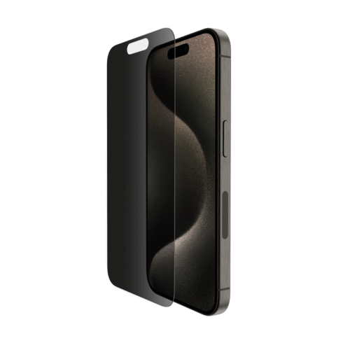 ScreenForce TemperedGlass Privacy Anti-Microbial Screen Protection for iPhone 15 Pro