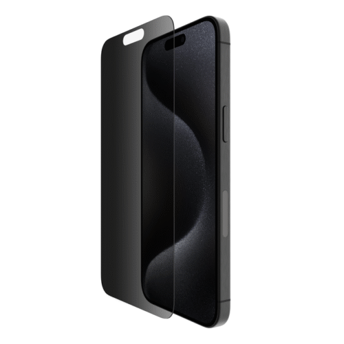 ScreenForce TemperedGlass Privacy Anti-Microbial Screen Protection for iPhone 15 Pro Max