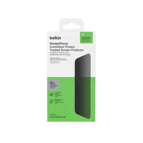 ScreenForce Recycled Invisiglass Privacy Anti-Microbial Screen Protection for iPhone 16 Pro