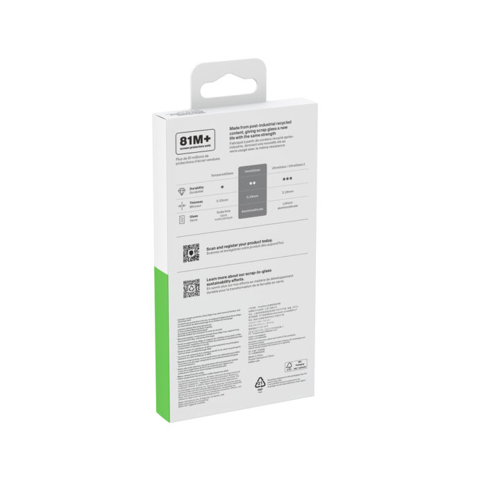 ScreenForce Recycled Invisiglass Privacy Anti-Microbial Screen Protection for iPhone 16 Pro - Image 3