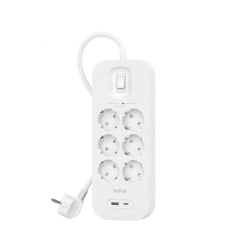 SURGE 6 sockets 650J, 18W, USB A + C