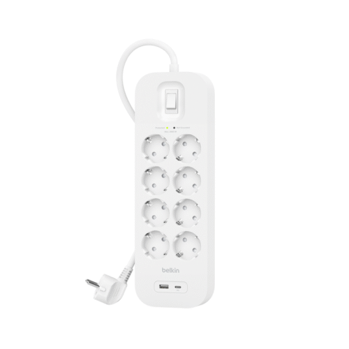 SURGE 8 sockets 900J, 18W, USB A + C