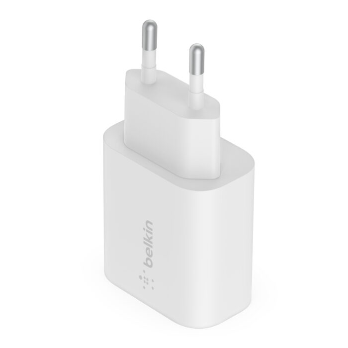 25W USB-C PD/PPS Home Charger with 1M PVC, USB-C to LTG CABLE WHT - Image 2