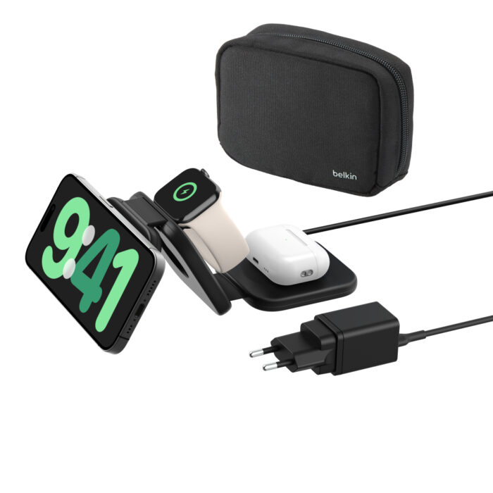 BOOSTCHARGE PRO 3-in-1 Magnetic Wireless Charging Travel Pad with Qi2 15W - Image 3