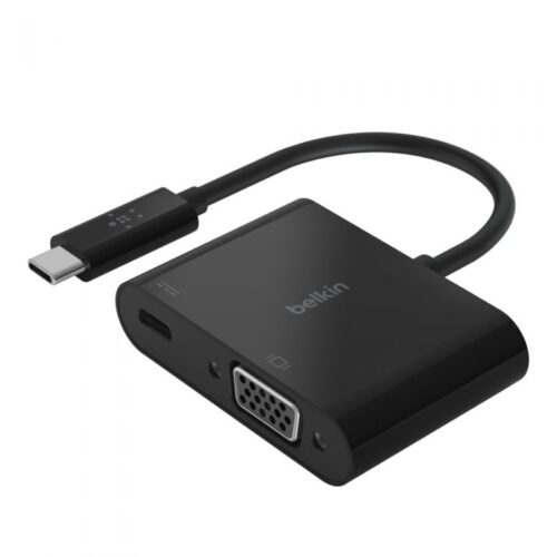 USB-C TO VGA adapter, 60W PD, BLK